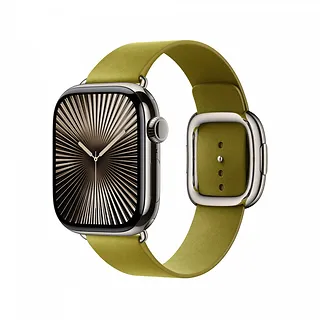 Apple Pasek w kolorze zieleni Chartreuse z klamrą nowoczesną do koperty 42 mm - rozmiar L