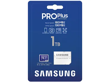 Samsung Karta microSD MB-MD1T0SA/WW 1TB PRO+ + adapter MB-MD1T0SA/EU