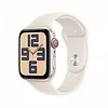 Apple Watch SE GPS + Cellular, koperta 44 mm z aluminium w kolorze księżycowej poświaty z paskiem sportowym w kolorze księżycowej poświaty - rozmiar S/M