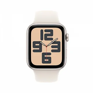 Apple Watch SE GPS + Cellular, koperta 44 mm z aluminium w kolorze księżycowej poświaty z paskiem sportowym w kolorze księżycowej poświaty - rozmiar S/M