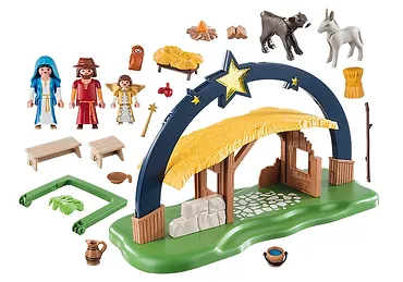 Playmobil Zestaw Stajenka z oświetleniem
