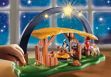 Playmobil Zestaw Stajenka z oświetleniem