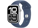 Smartwatch Apple Watch Series 10 GPS 42mm Silver Aluminium Case with Denim Sport Band - S/M