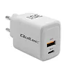 Qoltec Ładowarka sieciowa 35W GaN | 5-20V | 1.5-3A | 1xUSB-C PD | 1xUSB QC 3.0 | Biała