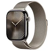 Apple Watch Series 10 GPS + Cellular, koperta 46 mm z tytanu w kolorze naturalnym z bransoletą mediolańską w kolorze tytanu naturalnego - rozmiar S/M