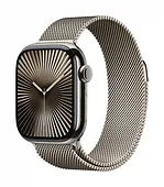 Apple Watch Series 10 GPS + Cellular, koperta 42 mm z tytanu w kolorze naturalnym z bransoletą mediolańską w kolorze naturalnego tytanu