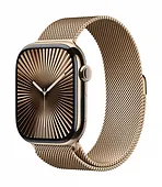 Apple Watch Series 10 GPS + Cellular, koperta 46 mm z tytanu w kolorze złotym z bransoletą mediolańską w kolorze złotym - rozmiar M/L