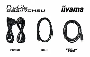 IIYAMA Monitor 24 cale GB2470HSU-W6 0.2ms, IPS, DP, HDMI, 180Hz, 300cd