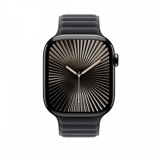 Apple Pasek karbowany magnetyczny w kolorze czarnym do koperty 46 mm - rozmiar S/M