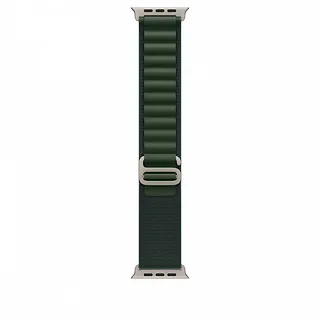 Apple Opaska Alpine w kolorze ciemnozielonym do koperty 49 mm - rozmiar S - elementy z tytanu w kolorze naturalnym