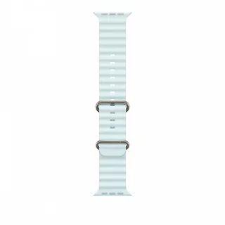 Apple Pasek Ocean w kolorze mroźnego błękitu do koperty 49 mm - elementy z tytanu w kolorze naturalnym