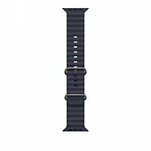 Apple Pasek Ocean w kolorze granatu do koperty 49 mm - elementy z tytanu w kolorze naturalnym