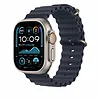 Apple Pasek Ocean w kolorze granatu do koperty 49 mm - elementy z tytanu w kolorze naturalnym