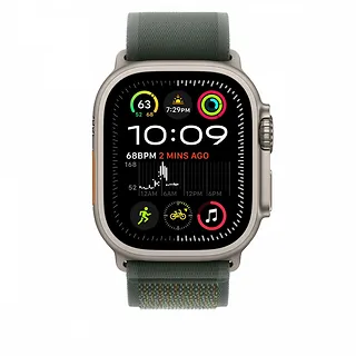 Apple Opaska Trail w kolorze zielonym do koperty 49 mm - rozmiar S/M - elementy z tytanu w kolorze naturalnym