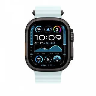 Apple Przedłużka do paska Ocean w kolorze mroźnego błękitu do koperty 49 mm - elementy z tytanu w kolorze czarnym