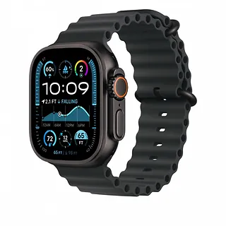 Apple Pasek Ocean w kolorze czarnym do koperty 49 mm - elementy z tytanu w kolorze czarnym
