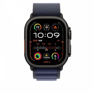 Apple Opaska Alpine w kolorze granatu do koperty 49 mm - rozmiar M - elementy z tytanu w kolorze czarnym
