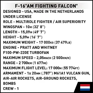Cobi Klocki Klocki F-16 AM Fighting Falcon 425 klocków