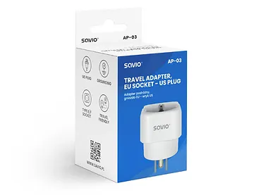 Savio Adapter podróżny gniazdo EU - wtyk UK AP-04