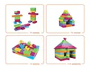 Marioinex Klocki budowlane Cegły 33 elementy Pastel
