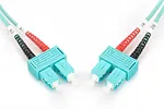 Digitus Patch cord światłowodowy FO SC-SC MM 50/125 OM3 duplex LSOH 1m, turkusowy