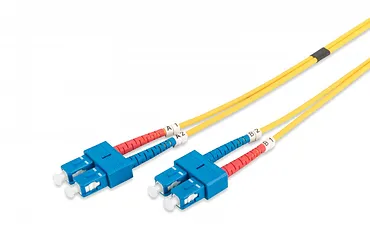 Digitus Patch cord światłowodowy FO SC-SC SM 9/125 OS2 duplex LSOH 2m Żółty