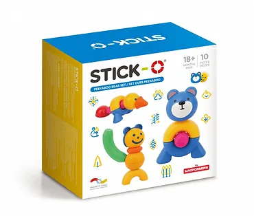 Magformers Klocki magnetyczne Stick-o Zestaw z niedźwiedziem 10 elementów