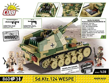 Cobi Klocki Klocki SD.KFZ.124 Wespe 860 klock&oacute;w