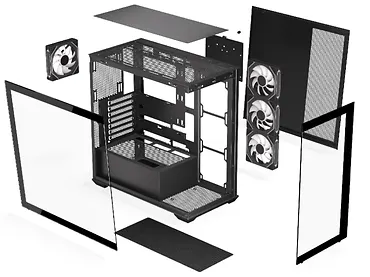 Obudowa komputerowa Krux Exo Czarna ARGB