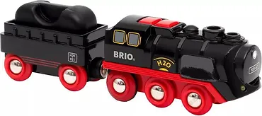 Brio Kolejka drewniana z parą na baterie