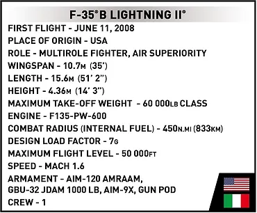 Cobi Klocki Klocki F-35B Stovl Lightning II 610 klocków