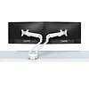 Neomounts Uchwyt biurkowy FPMA-D750DWHITE2 na 2 ekrany 10-32 cali 75x75-100x100 2-8kg h:20-51cm PIVOT 180 stopni