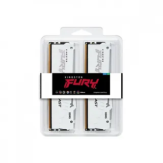 Kingston Pamięć DDR5 Fury Beast RGB 64GB(2*32GB)/6000 CL30 XMP biała