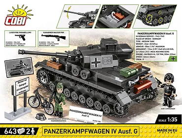 Cobi Klocki Klocki Panzerkampfwagen IV Ausf. G 643 klocków