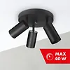 Maclean Lampa sufitowa punktowa, GU10, MCE362 B aluminiowa Czarna