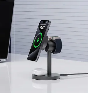 AUKEY Ładowarka bezprzewodowa LC-MC311  3w1 Qi2 15W MagSafe + ładowarka PD 30W