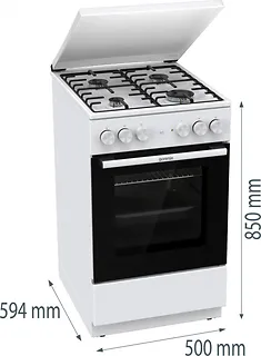 Gorenje Kuchnia gazowo-elektryczna GK5A22WH