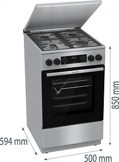 Gorenje Kuchnia gazowo-elektryczna GKS5C71XF