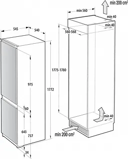 Gorenje Chłodziarko-zamrażarka NRKI517E61WF
