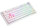Klawiatura mechaniczna bezprzewodowa SAVIO PHENIX WHITE Gateron Red Pro, ABS