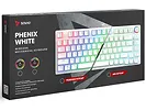Klawiatura mechaniczna bezprzewodowa SAVIO PHENIX WHITE Gateron Red Pro, ABS