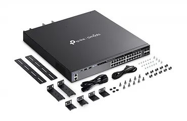 TP-LINK Przełącznik SG6428XHP switch zarządzalny 24 porty gigabitowe PoE+   4 sloty SFP+ 10G