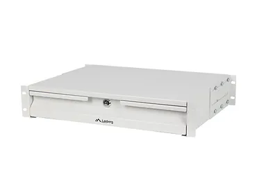 Lanberg Szuflada do szaf 19 cali 2U 360mm szara 2U/483x360mm udźwig do 90kg montaż 4 punktowy