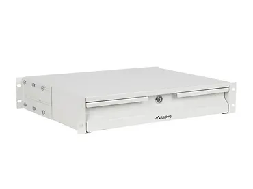 Lanberg Szuflada do szaf 19 cali 2U 360mm szara 2U/483x360mm udźwig do 90kg montaż 4 punktowy