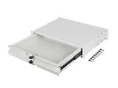 Lanberg Szuflada do szaf 19 cali 2U 360mm szara 2U/483x360mm udźwig do 90kg montaż 4 punktowy