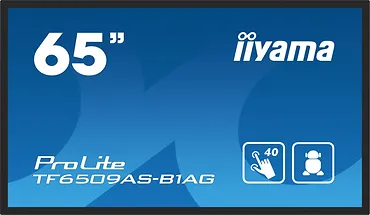 IIYAMA Monitor 65 cali TF6539AS-B1AG,IPS,4K,HDMIx2,DP,RJ45,3xUSB,2x10W,      ANDROID,24/7,IP65