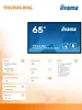 IIYAMA Monitor 65 cali TF6539AS-B1AG,IPS,4K,HDMIx2,DP,RJ45,3xUSB,2x10W,      ANDROID,24/7,IP65