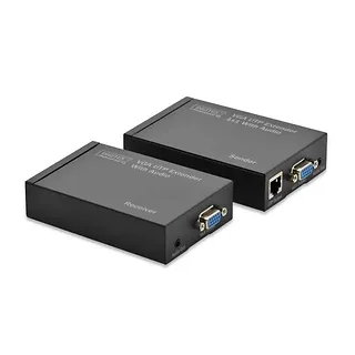 Digitus Przedłużacz/Extender VGA do 300m po skrętce Cat.5e UTP, 1920x1200p 60Hz WUXGA, z audio (zestaw)