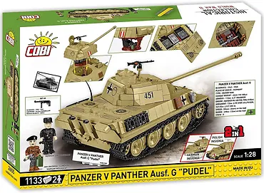 Cobi Klocki Klocki Panzer V Panther G Pudel 1133 klocków