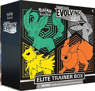 Pokemon TCG Karty Evolving Skies ETB Ż&oacute;łto zielono pomarańczowy